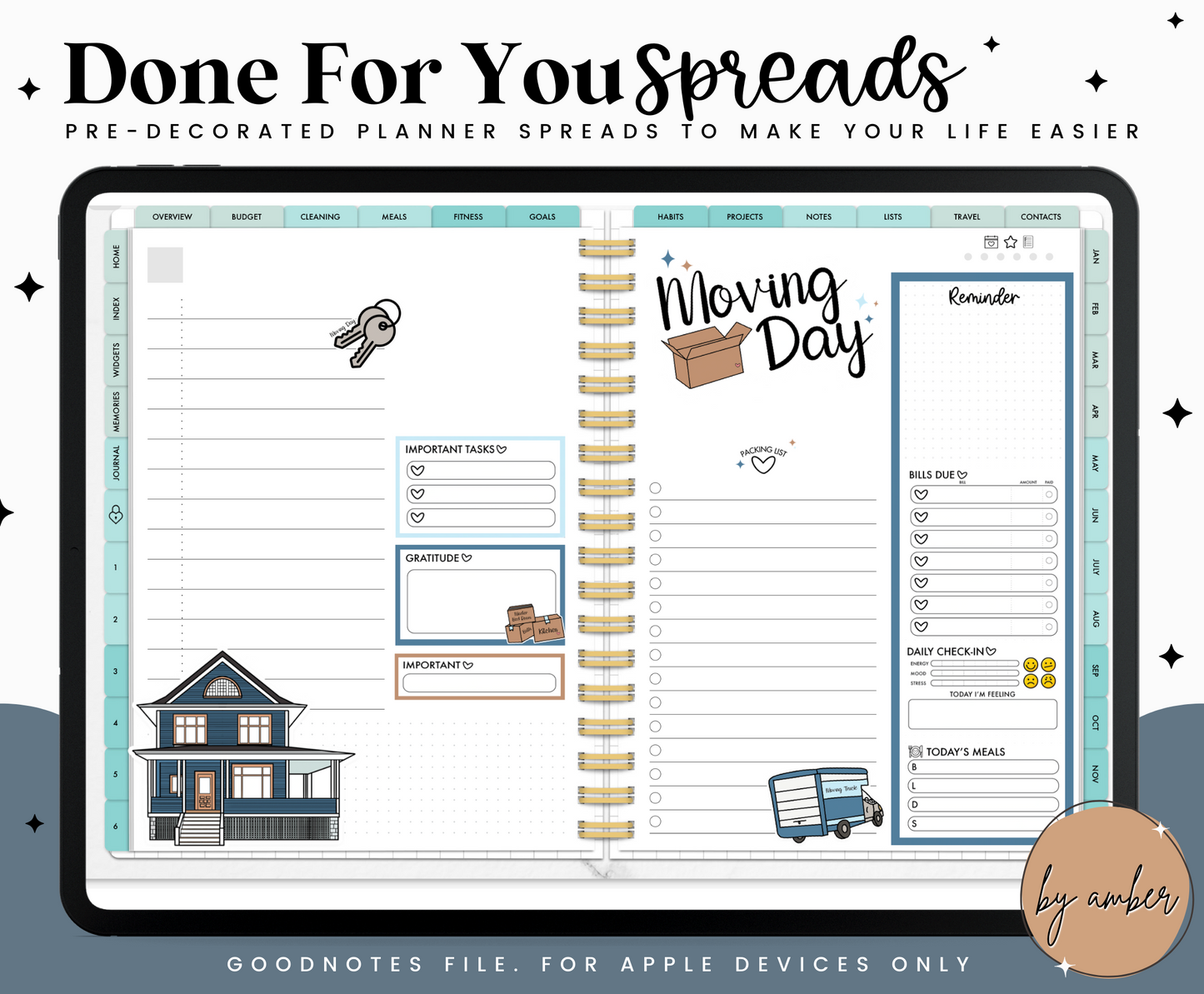 Moving Day Daily Done For You Spread