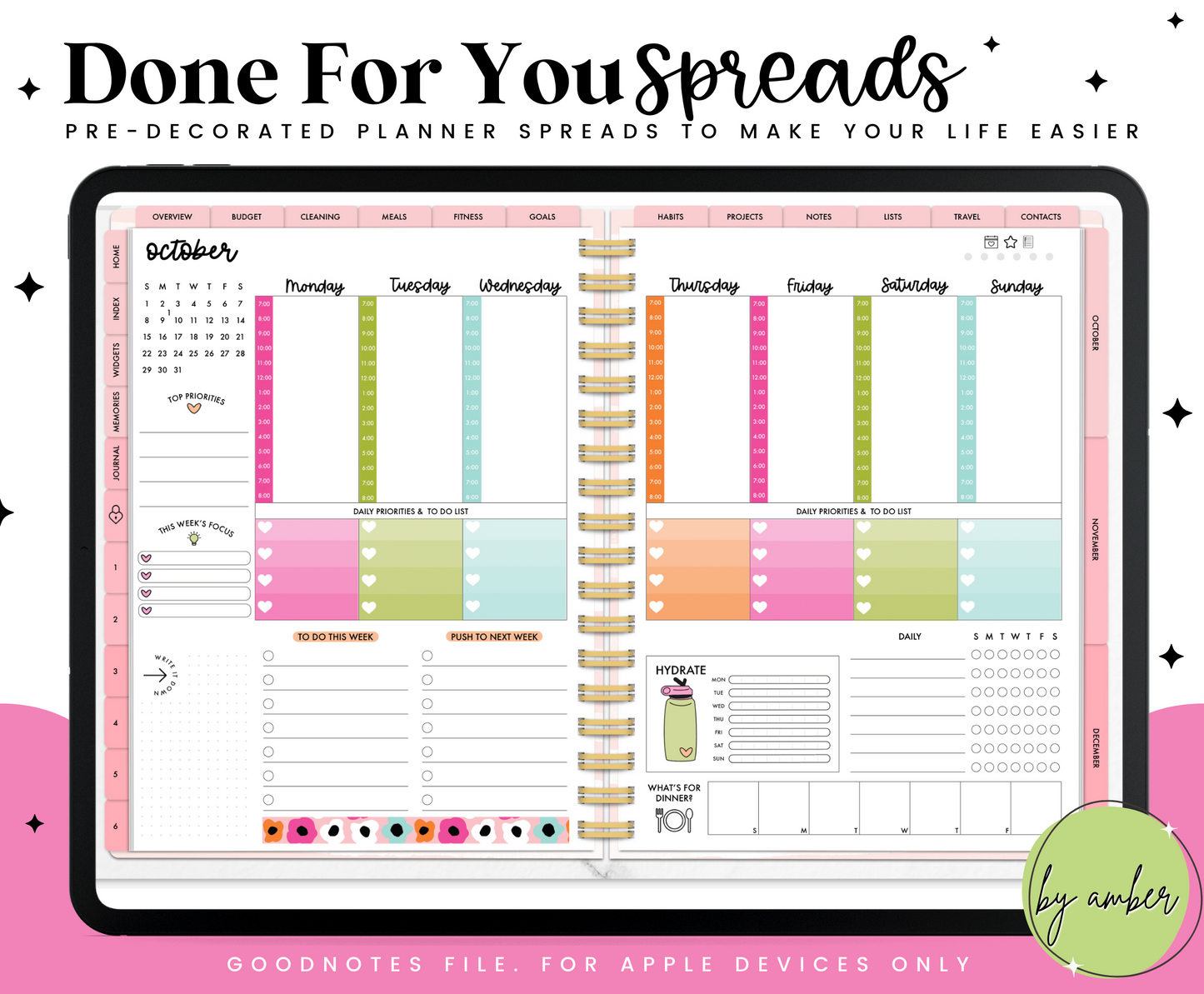 Bright Functional ADHD Weekly Done For You Spread