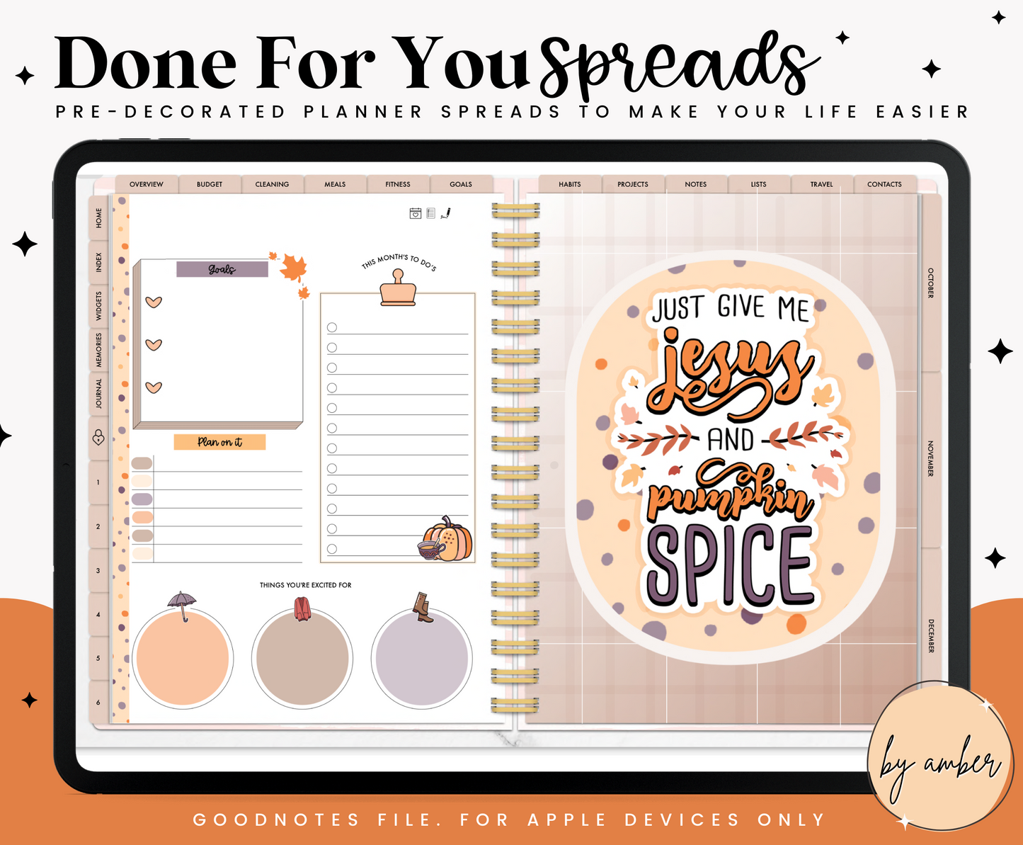 Autumn Dashboard Done For You Spread