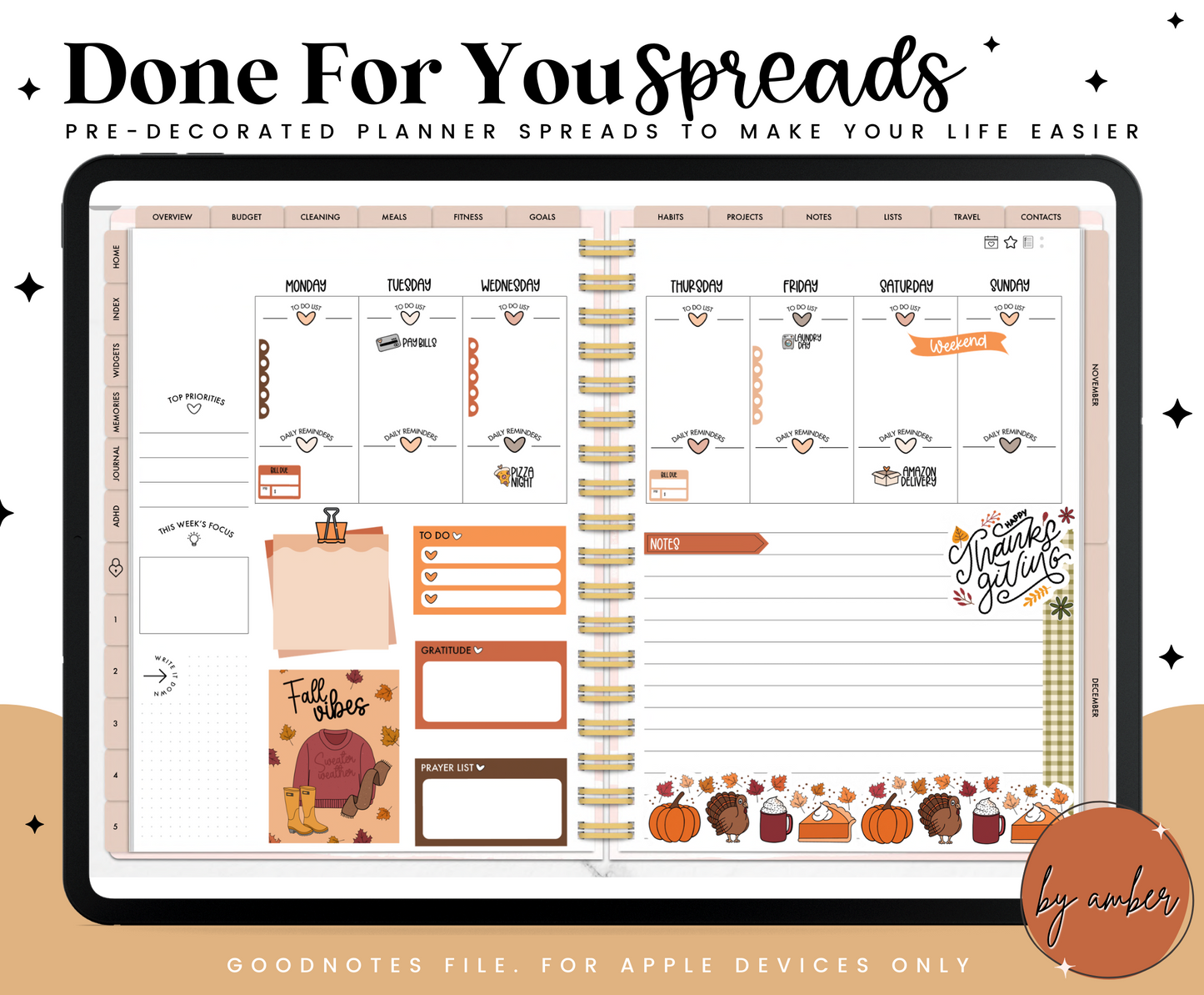 Give Thanks Vertical Weekly Done For You Spread