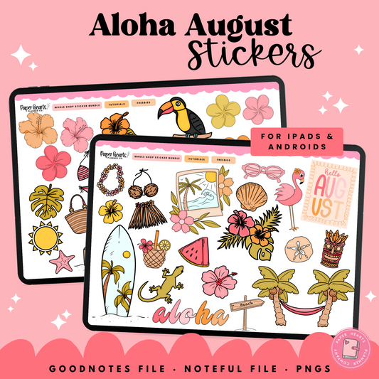 Aloha August Stickers