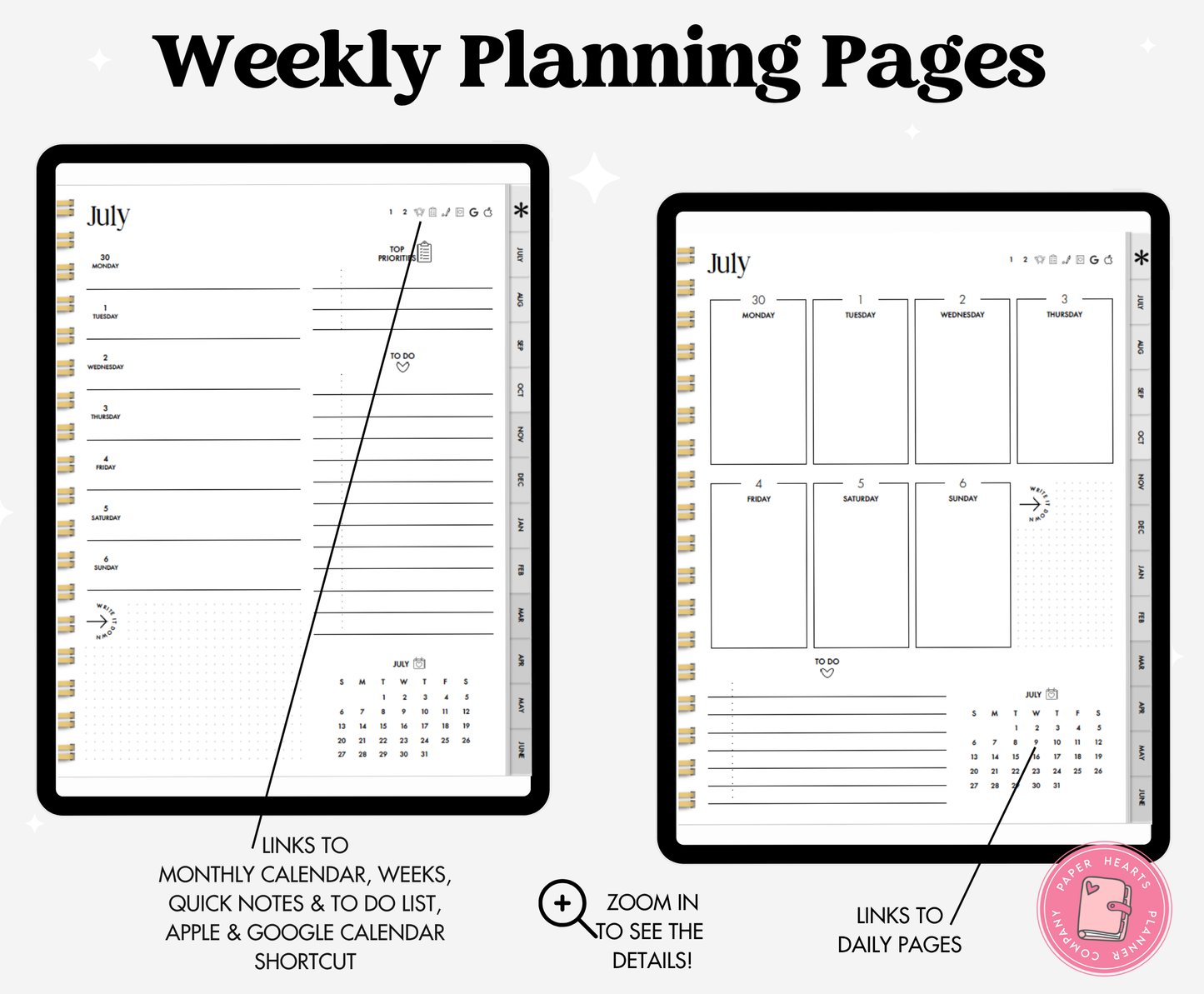 25-26 Midyear Gray Portrait Everything Planner