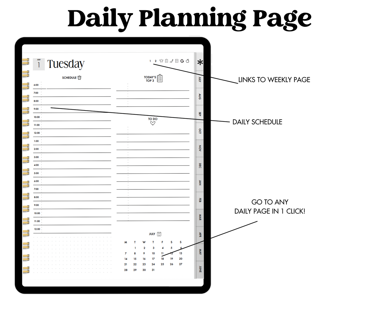 25-26 Midyear Gray Portrait Everything Planner