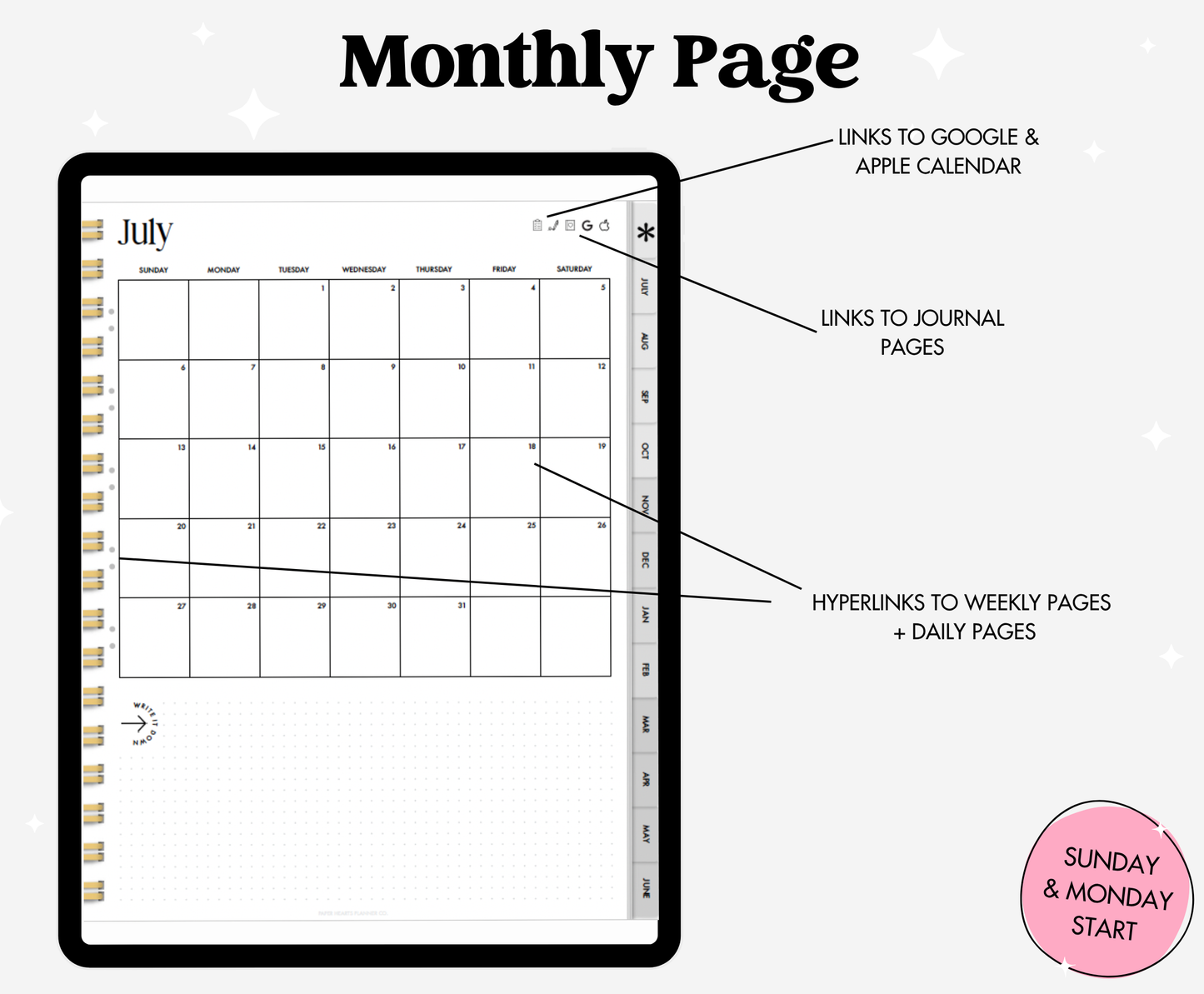 25-26 Midyear Gray Portrait Everything Planner