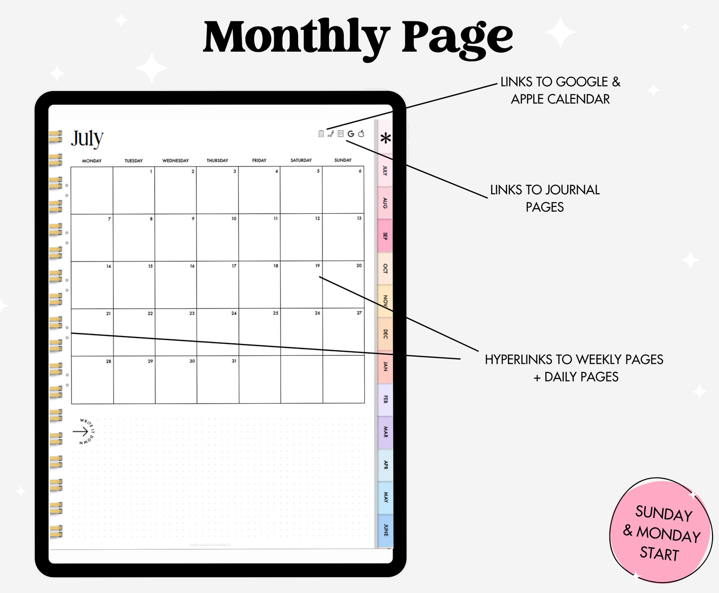25-26 Midyear Pastel Portrait Everything Planner