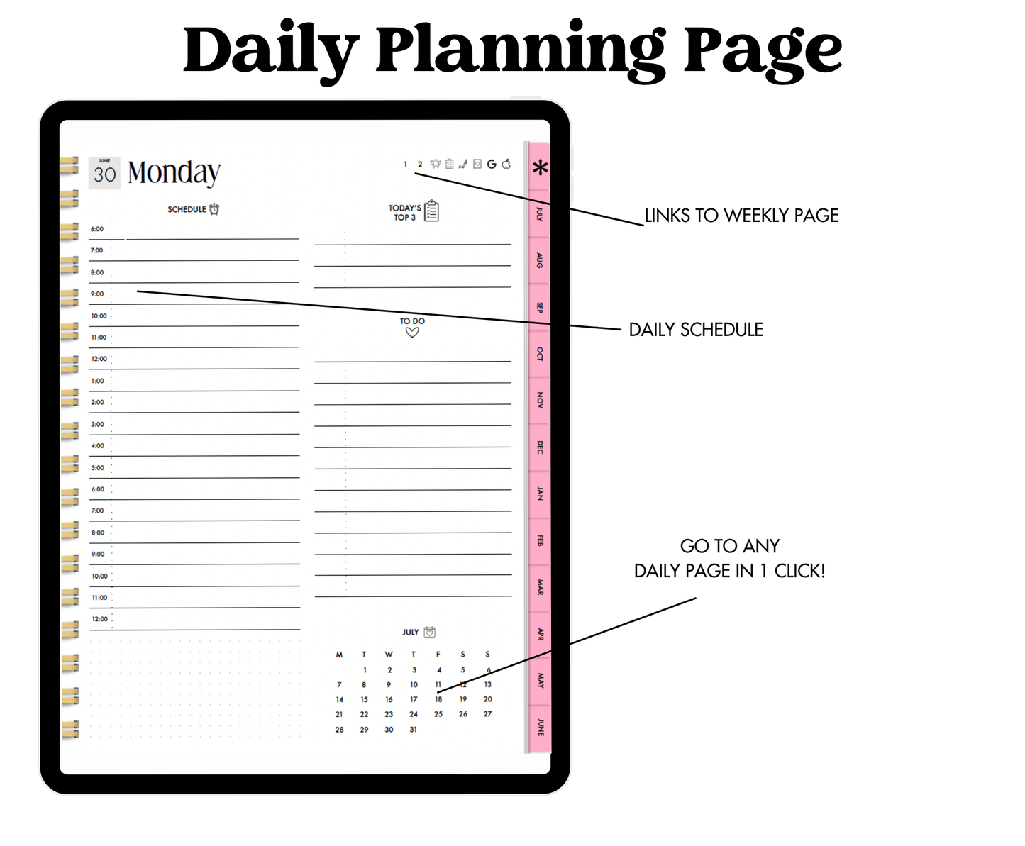 25-26 Midyear Pink Portrait Everything Planner