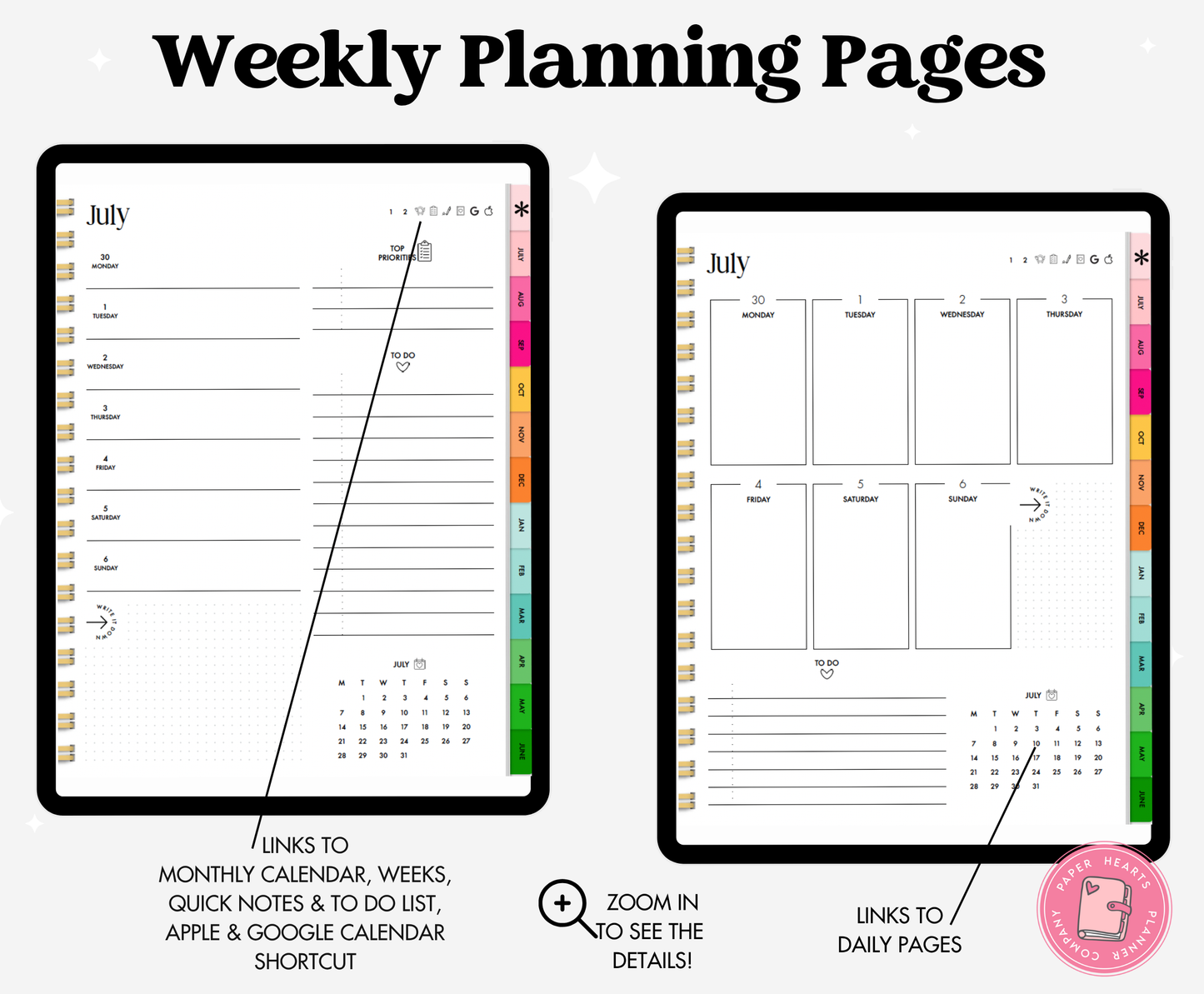 25-26 Midyear Rainbow Portrait Everything Planner