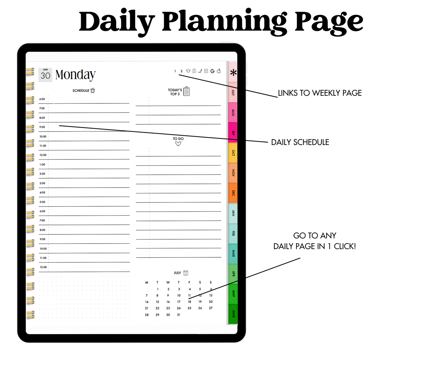 25-26 Midyear Rainbow Portrait Everything Planner
