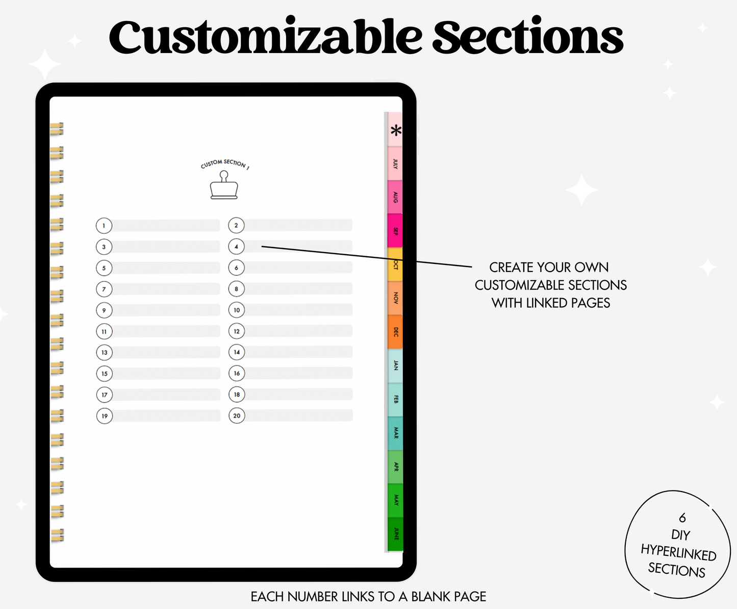 25-26 Midyear Rainbow Portrait Everything Planner