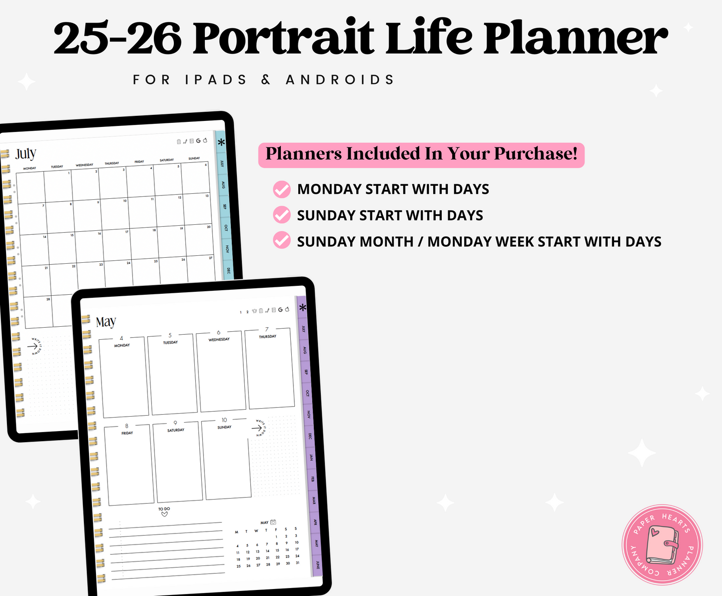 25-26 Midyear Seasonal Portrait Everything Planner