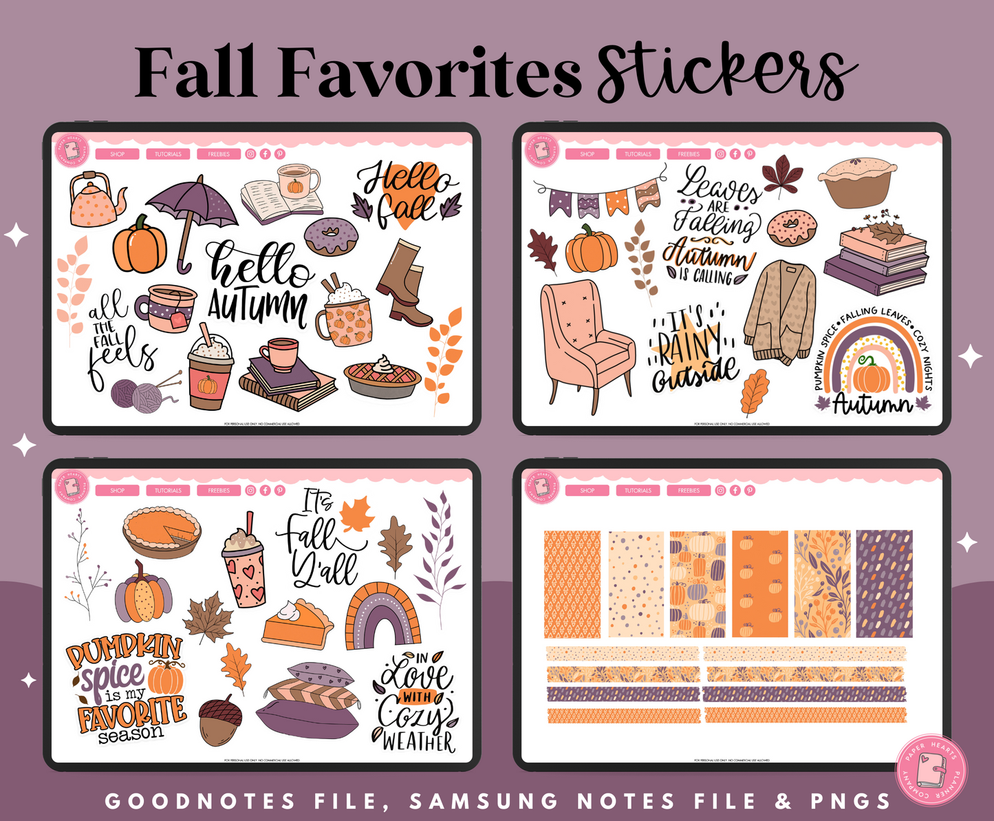 Fall Favorites Stickers