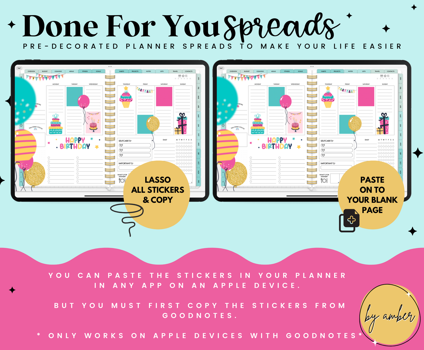 Happy Birthday Weekly Done For You Spread