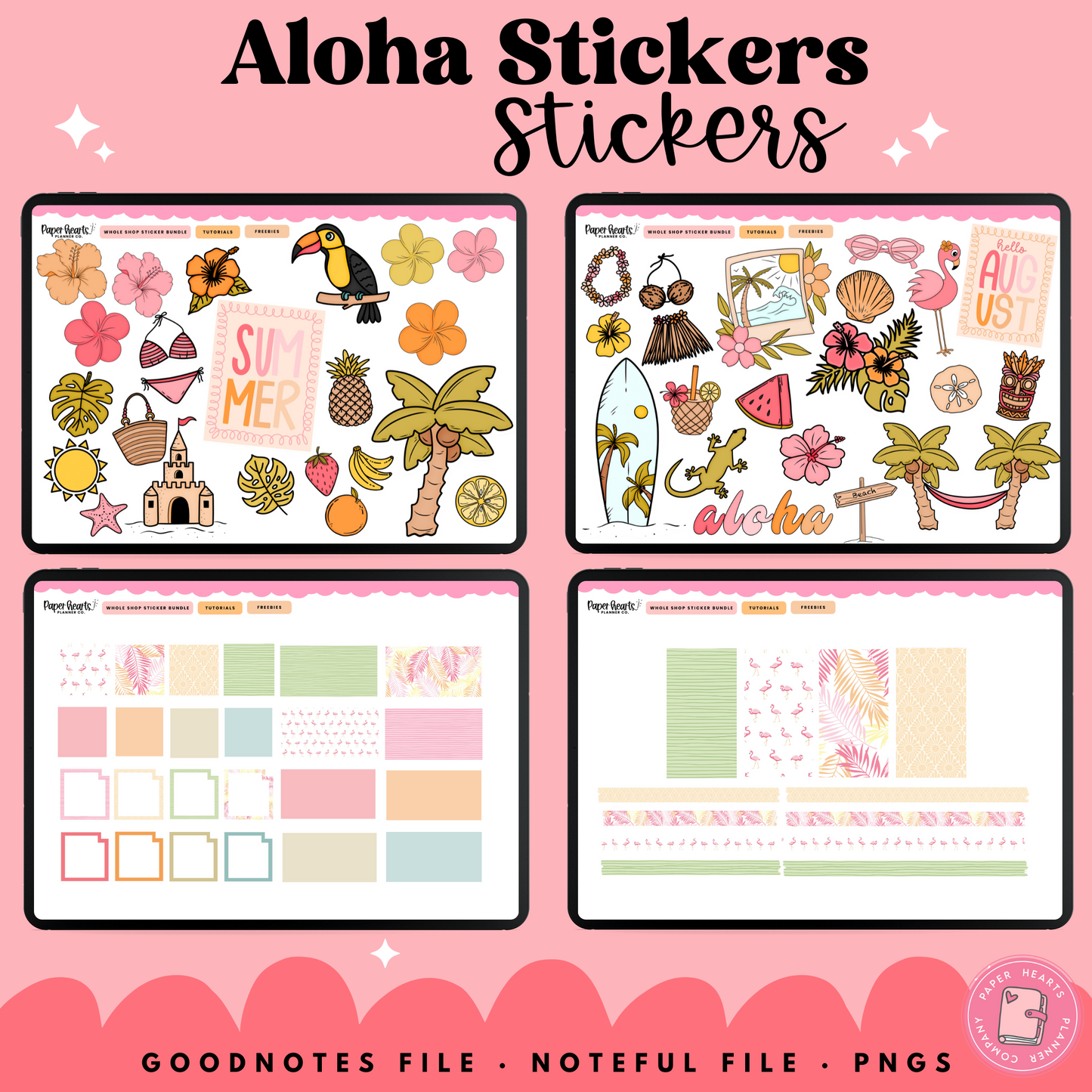 Aloha August Stickers
