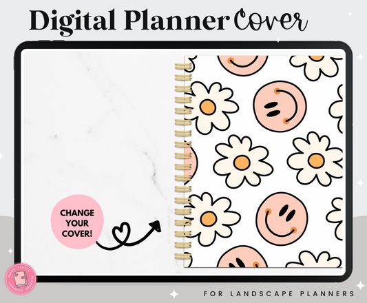 Pink Flowers & Smileys Cover