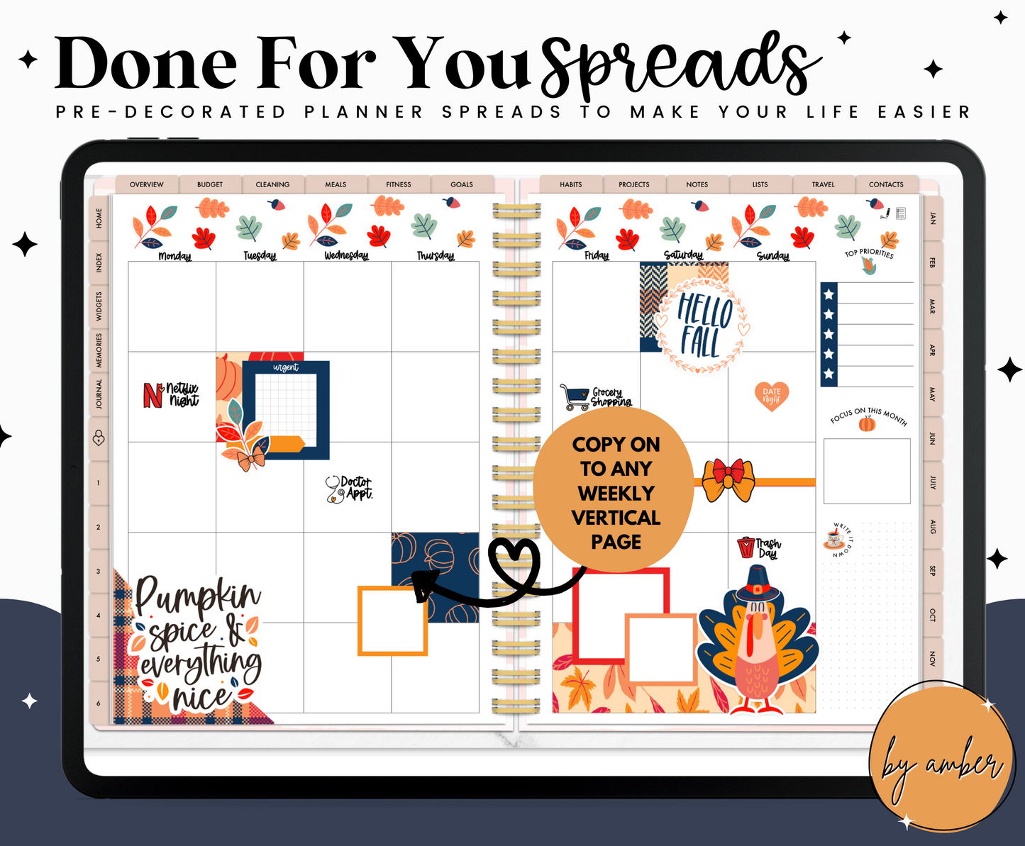 Hello Fall Monthly Done For You Spread