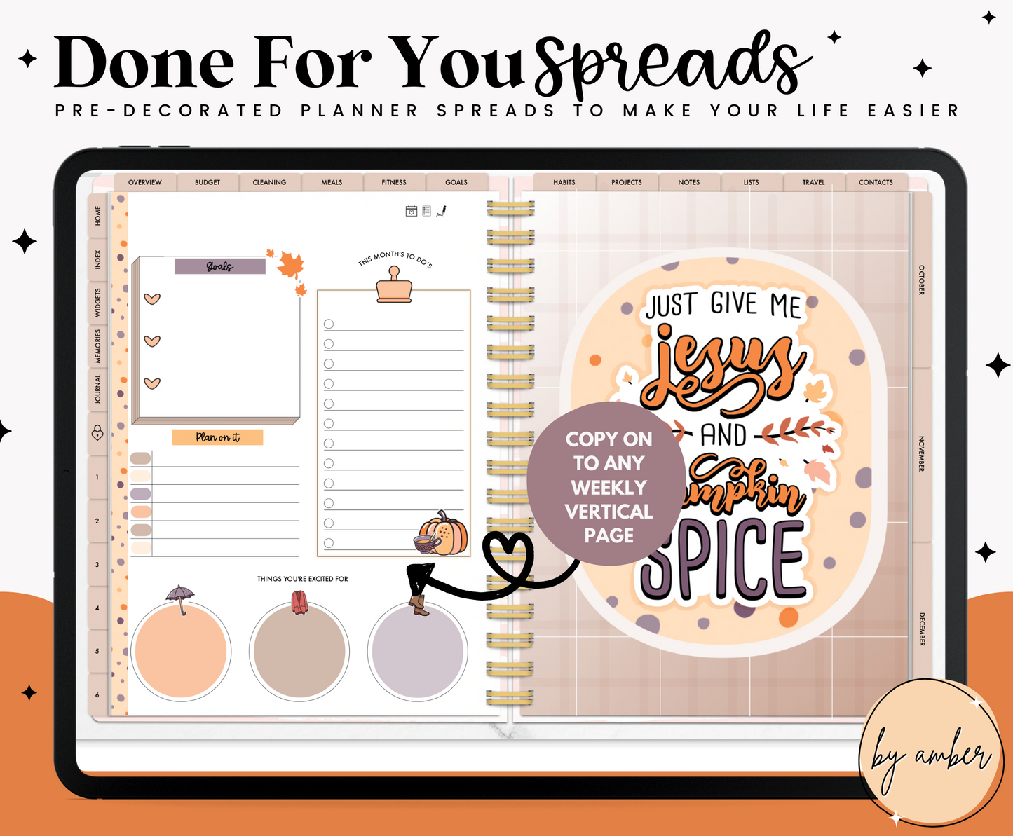 Autumn Dashboard Done For You Spread