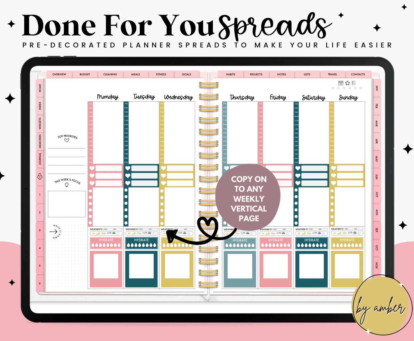 Functional Vertical Weekly Done For You Spread