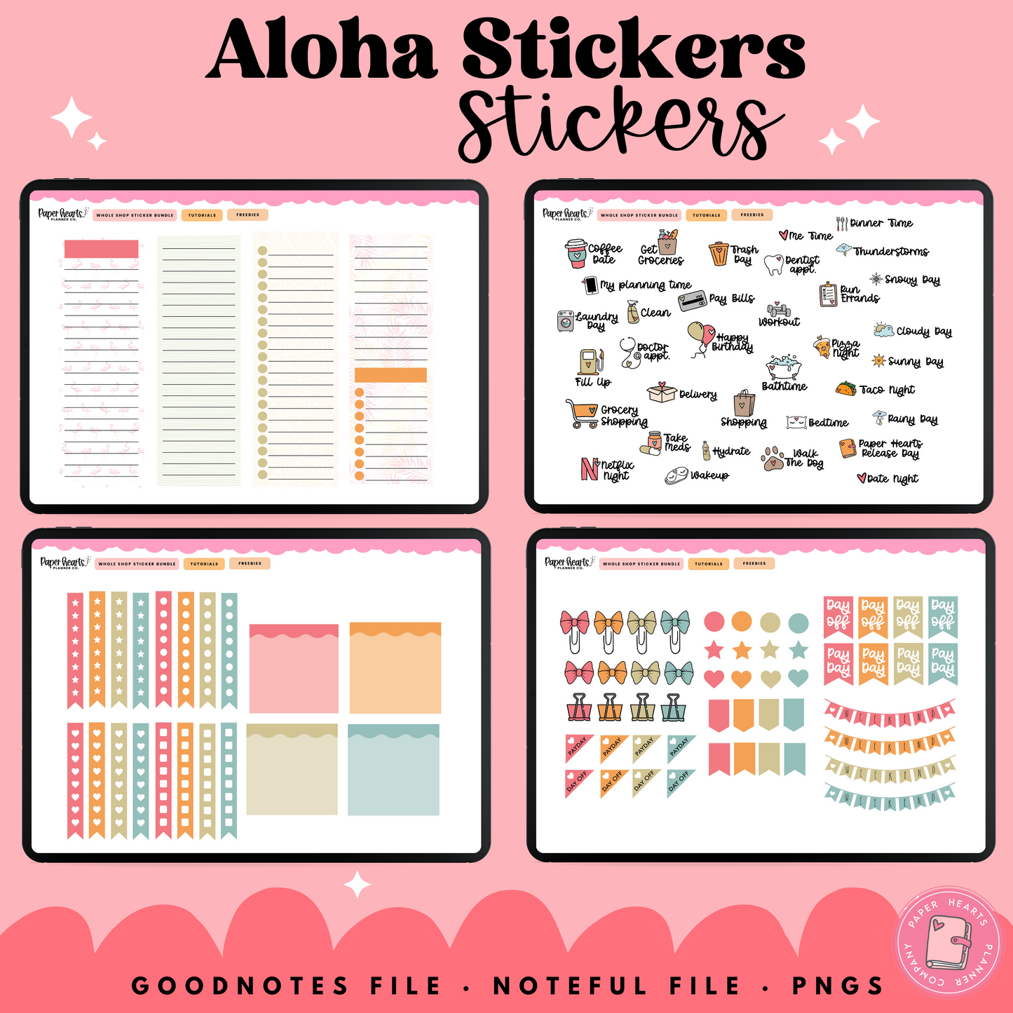 Aloha August Stickers