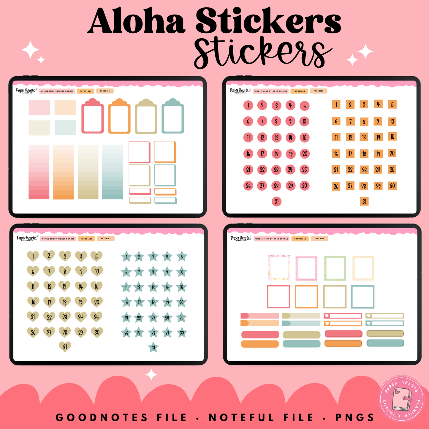 Aloha August Stickers