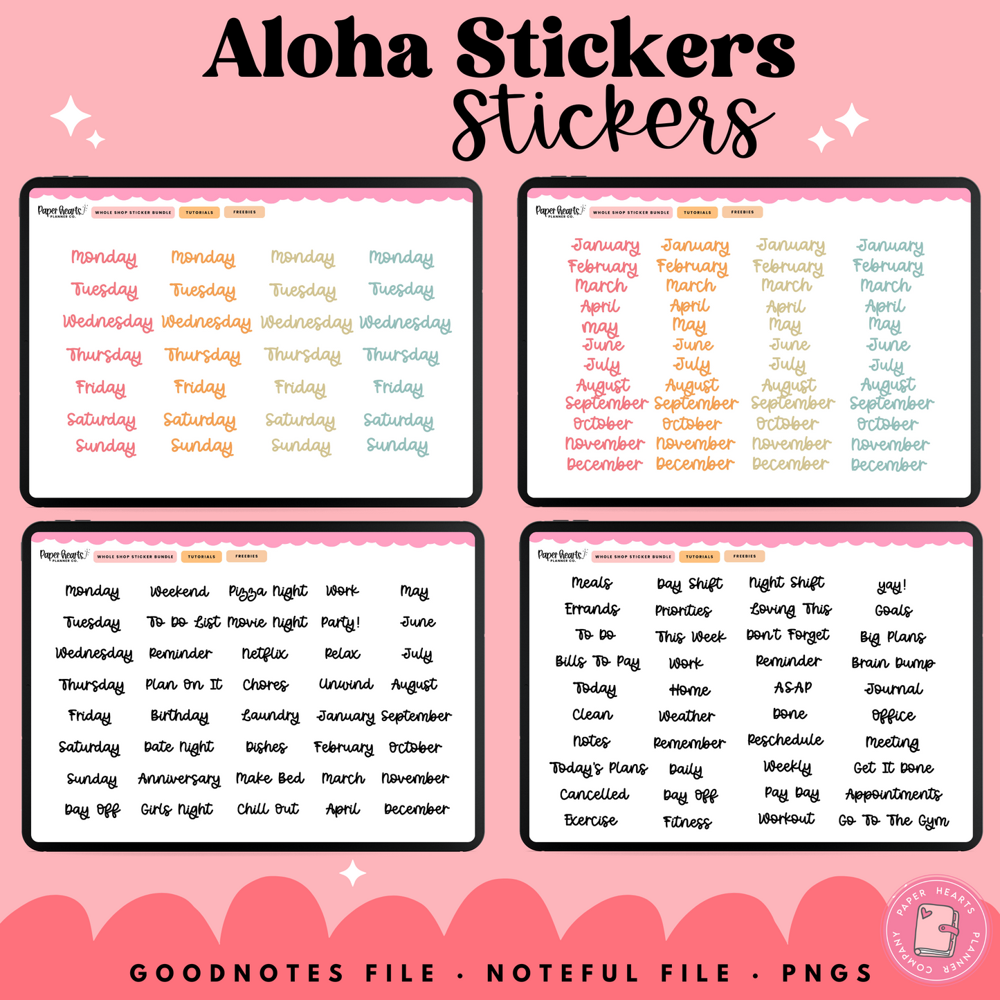 Aloha August Stickers