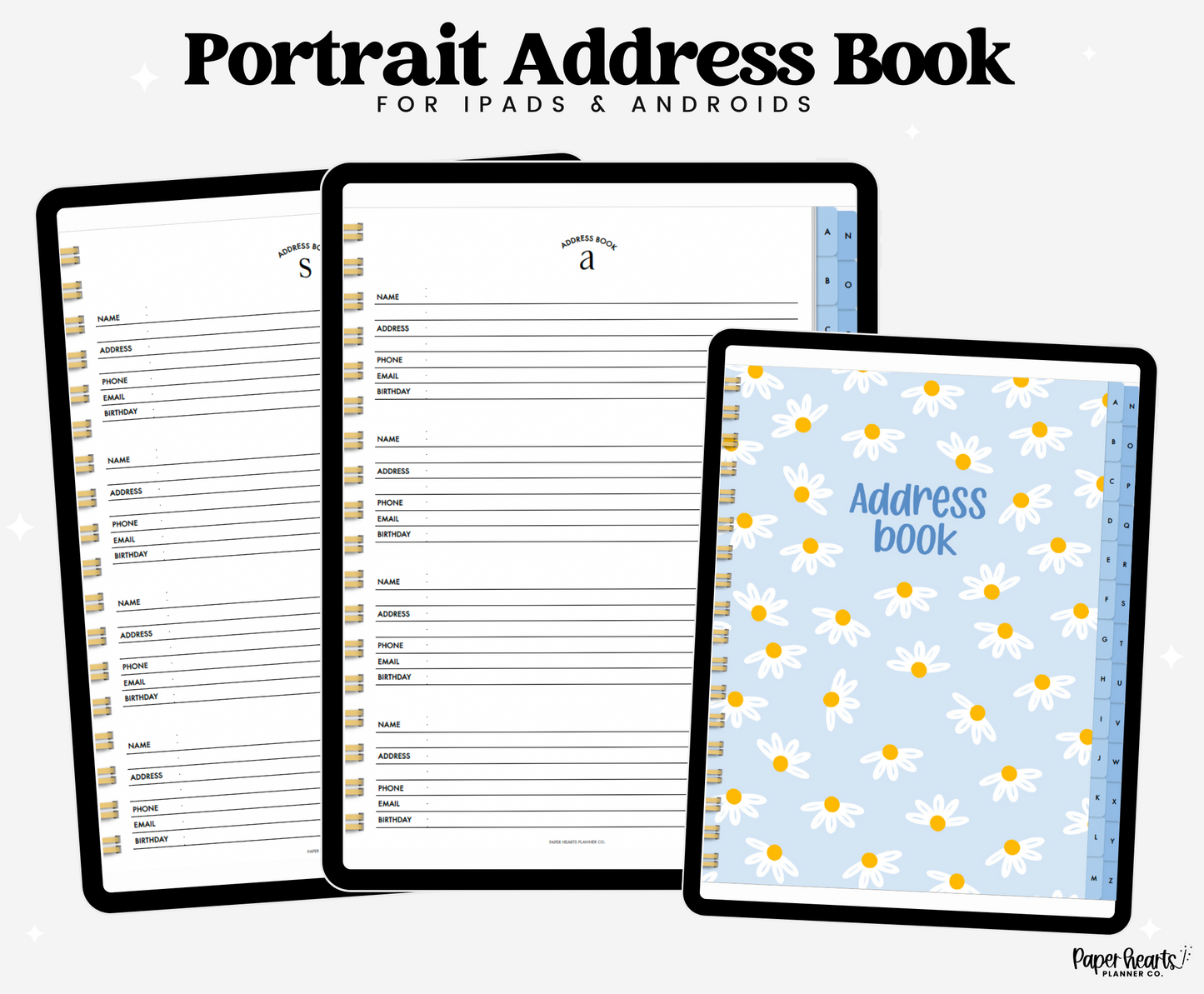 Blue Address Book Portrait