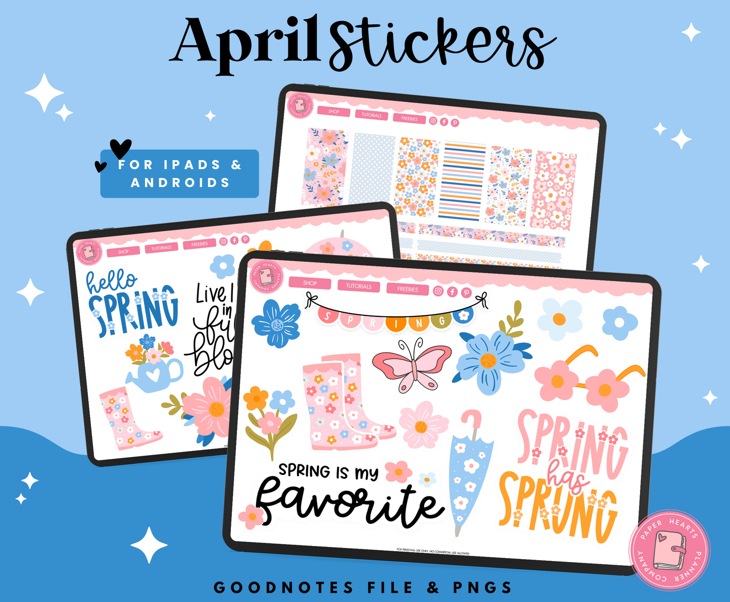 April Blooms Stickers