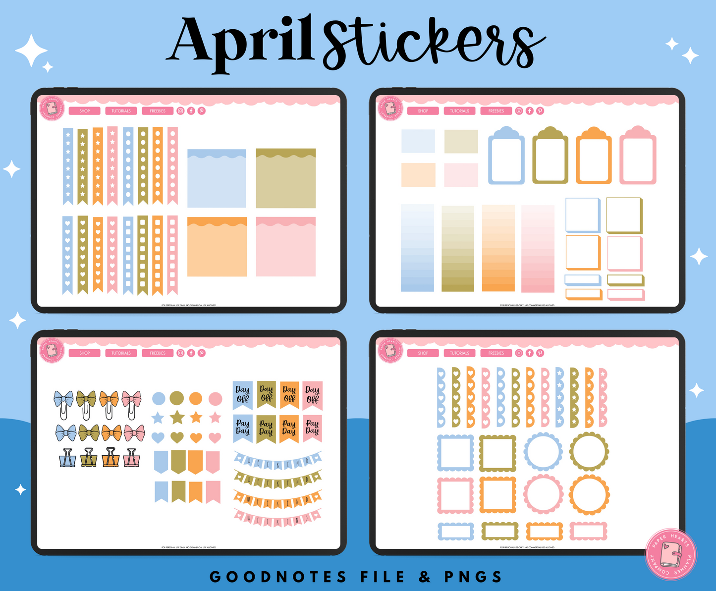 April Blooms Stickers