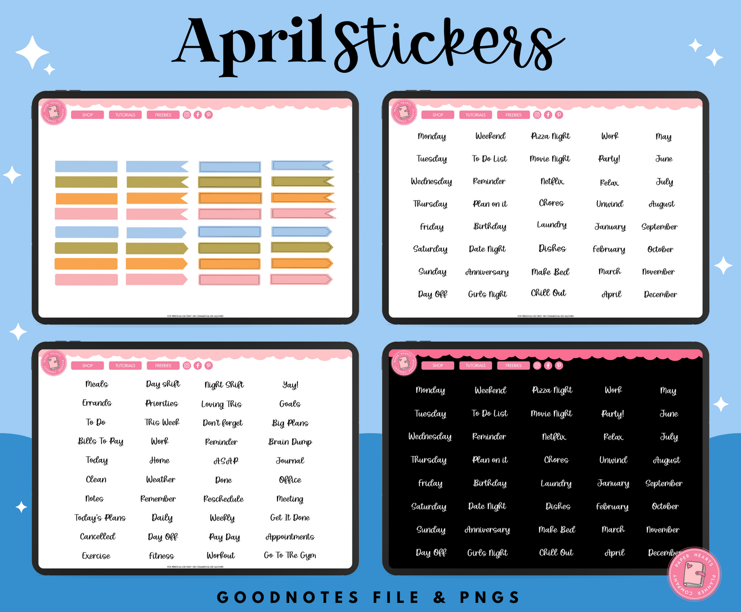 April Blooms Stickers