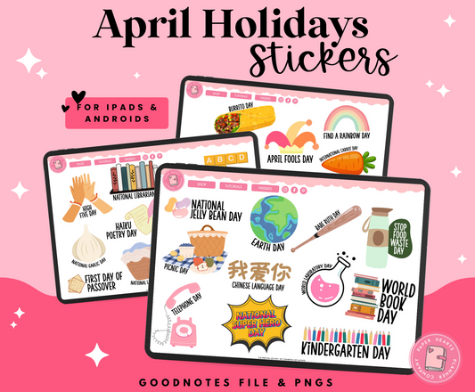April Holidays Stickers