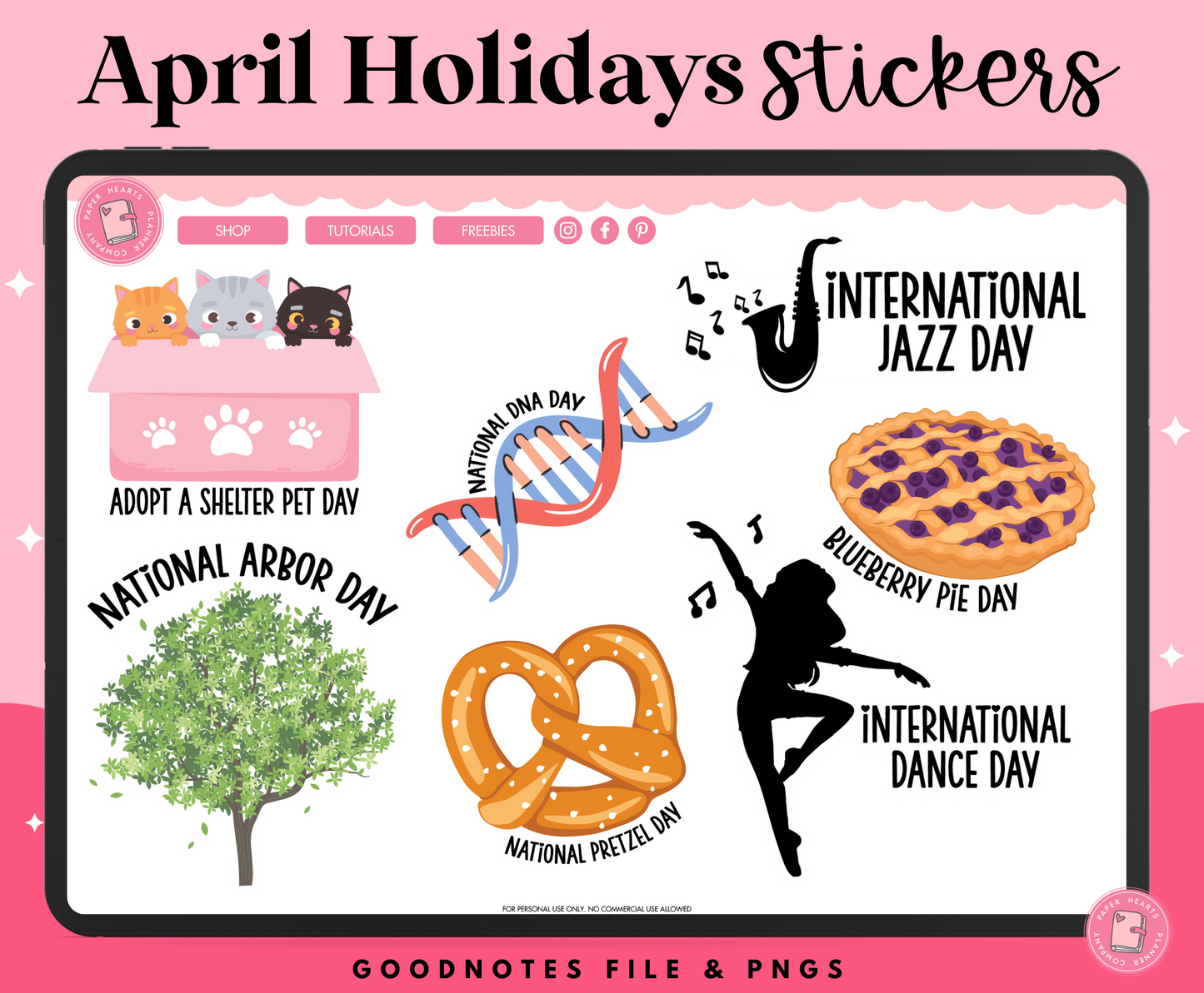 April Holidays Stickers