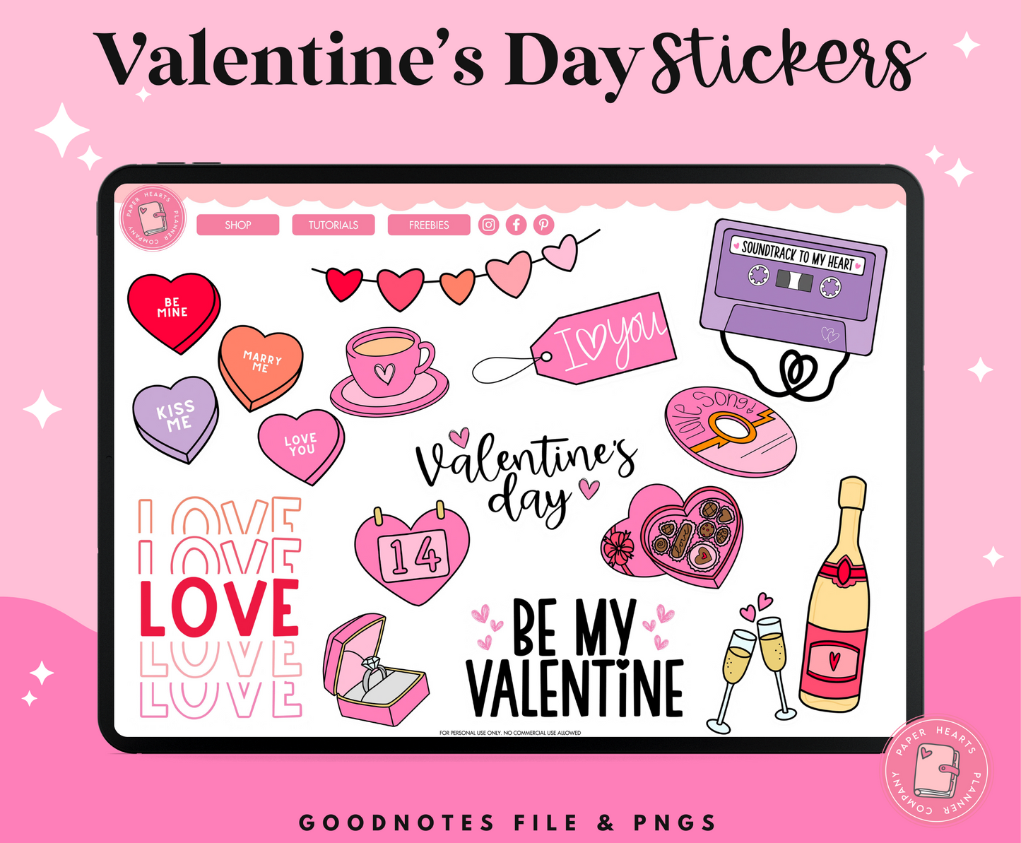 Be My Valentine Stickers