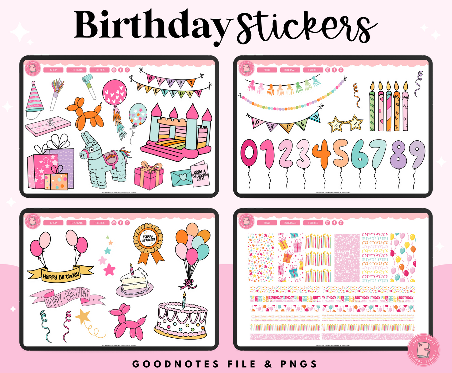 Birthday Planner Stickers