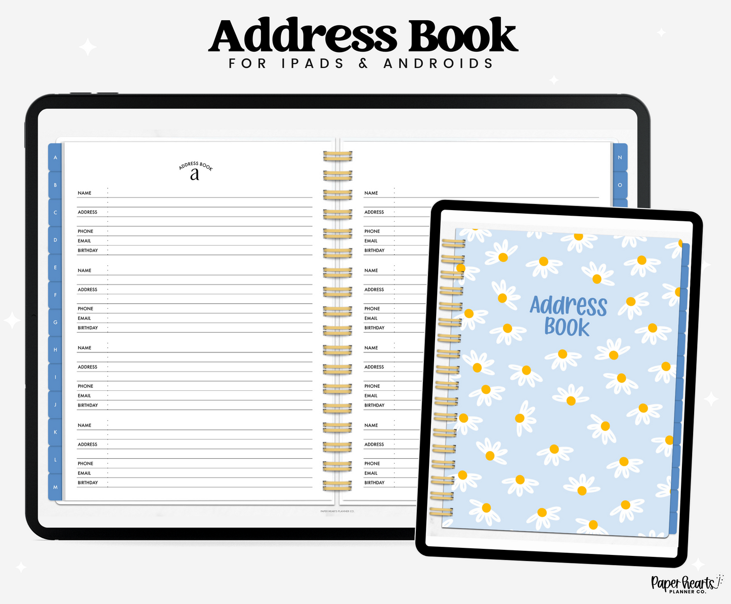 Blue Address Book Landscape