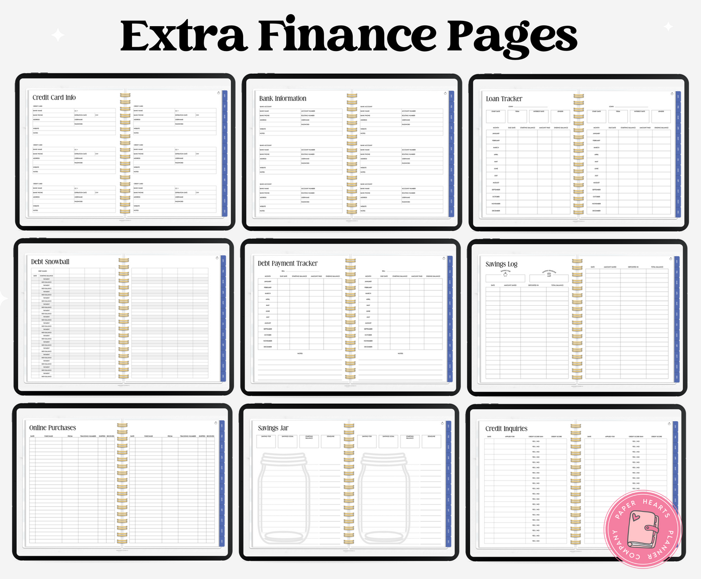 Blue Budget Planner Landscape