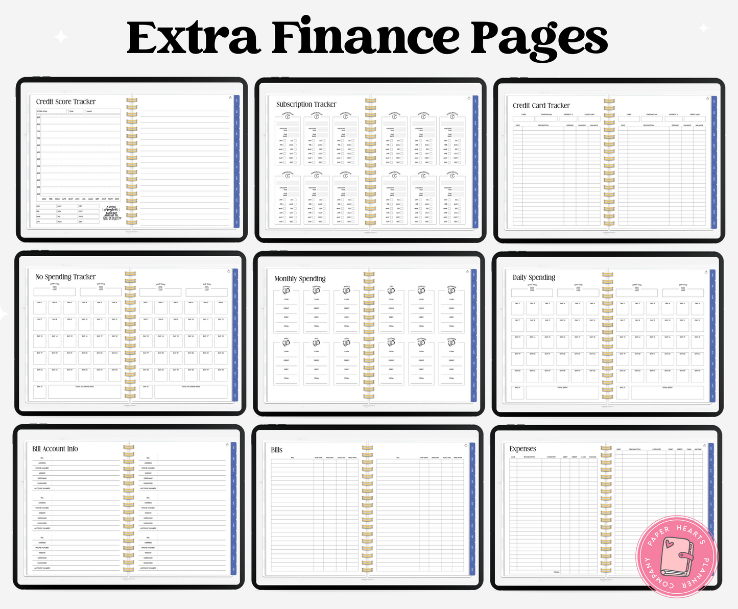 Blue Budget Planner Landscape