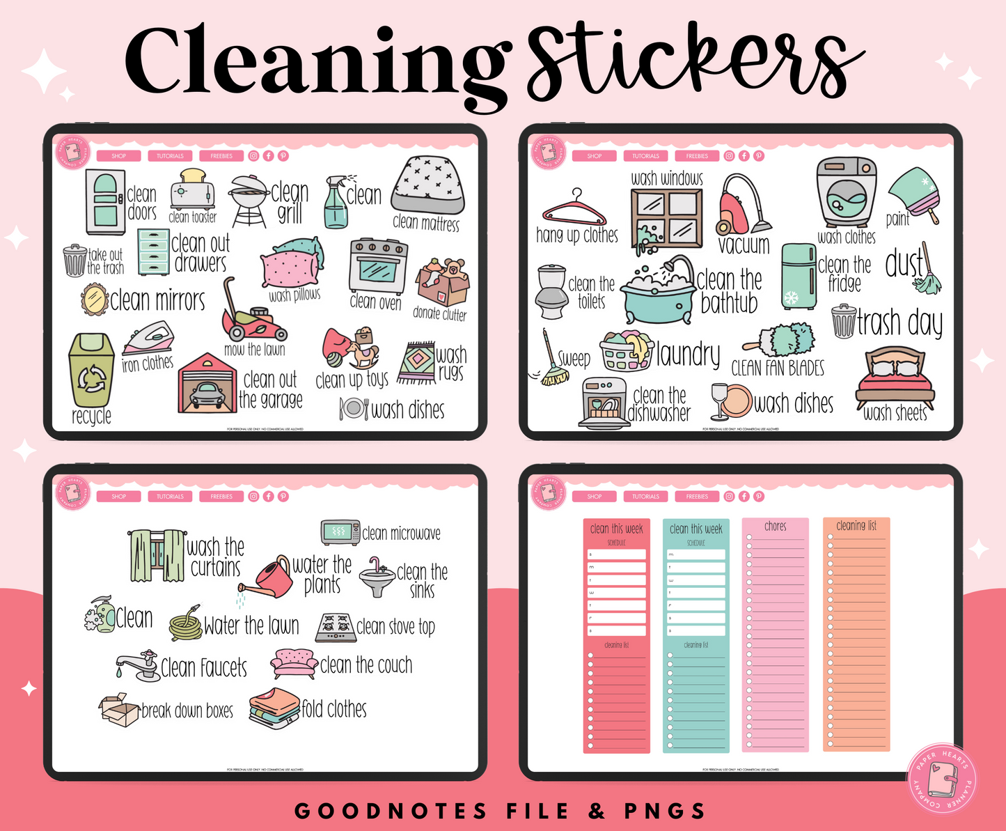 Cleaning Icon Stickers