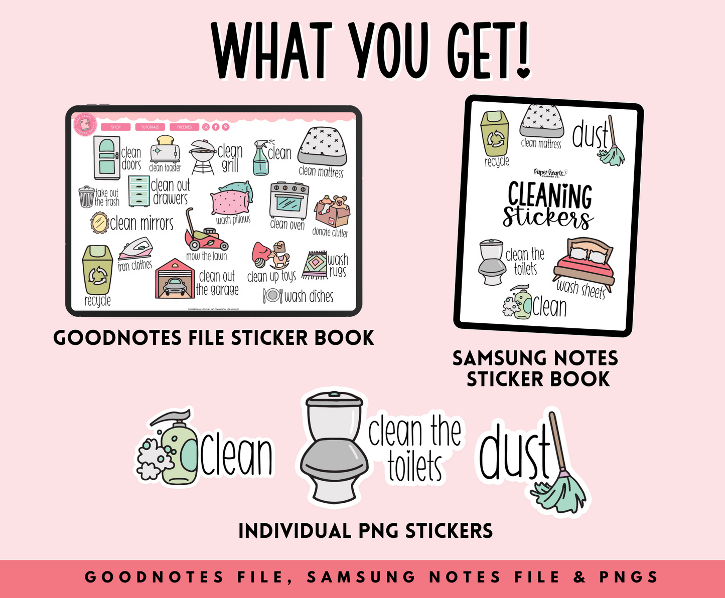 Cleaning Icon Stickers