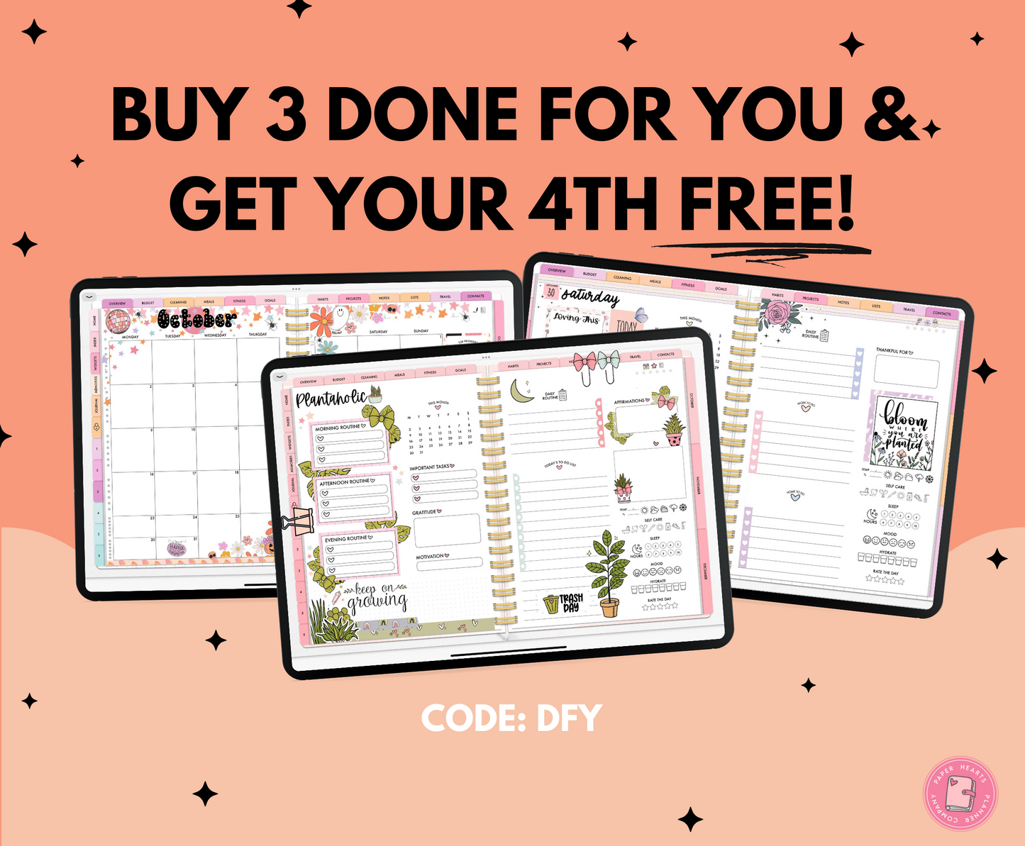 Cozy Fall ADHD Planner Week 1 Done For You Spread
