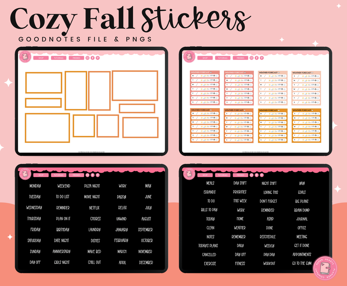 Cozy Fall Stickers