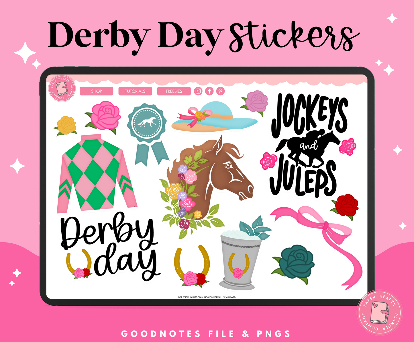 Derby Day Stickers