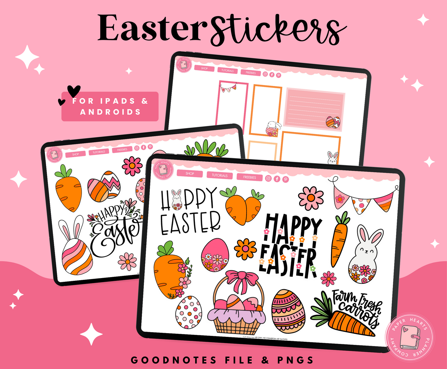 Easter Carrots Stickers