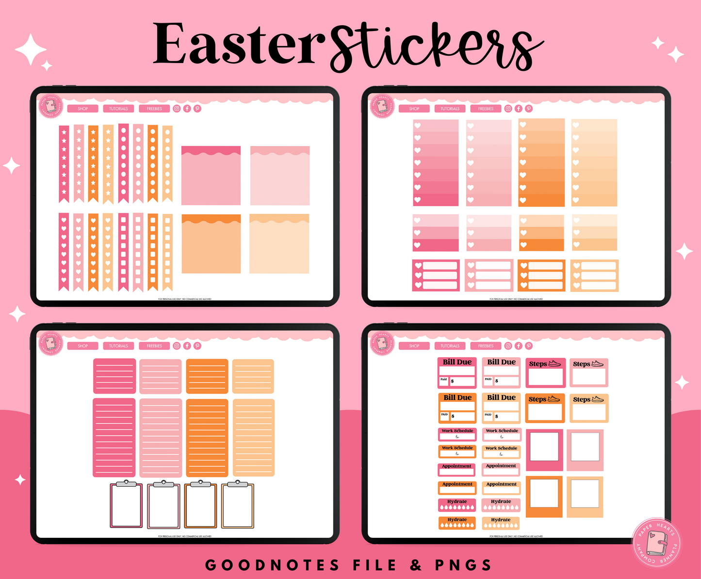 Easter Carrots Stickers