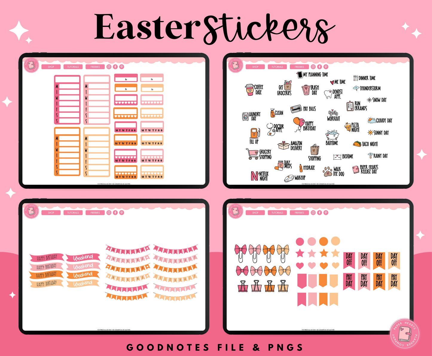 Easter Carrots Stickers