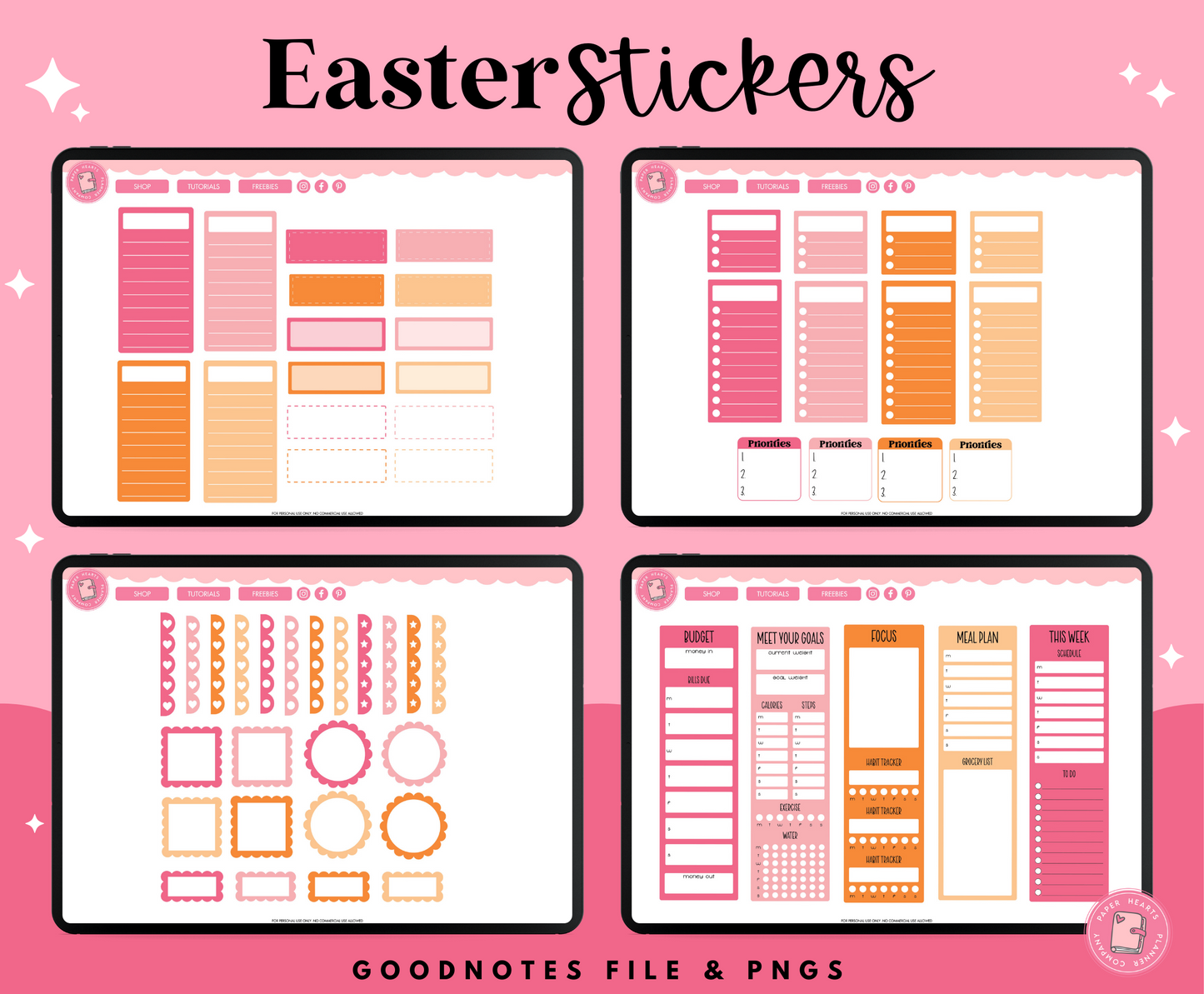 Easter Carrots Stickers