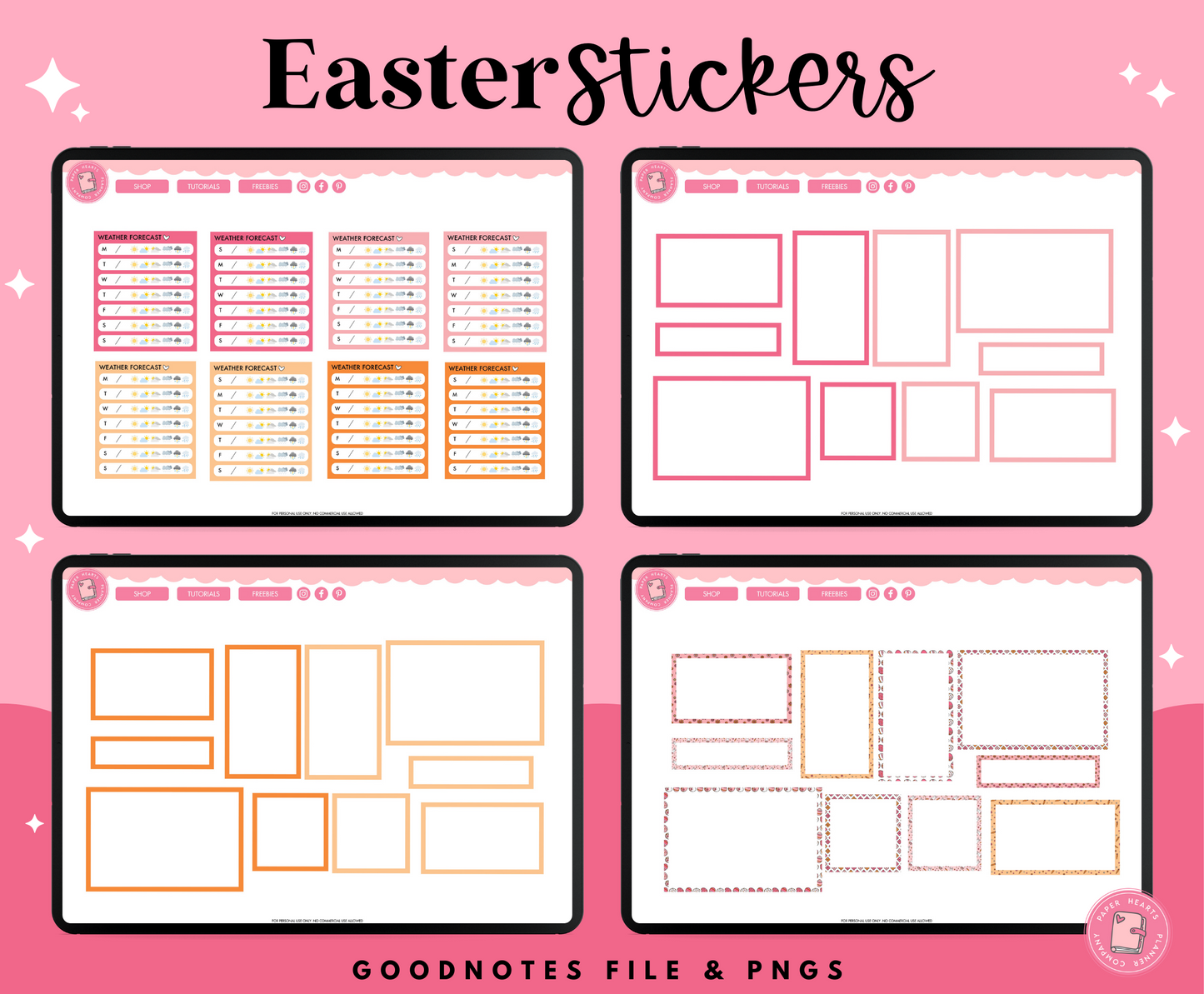 Easter Carrots Stickers