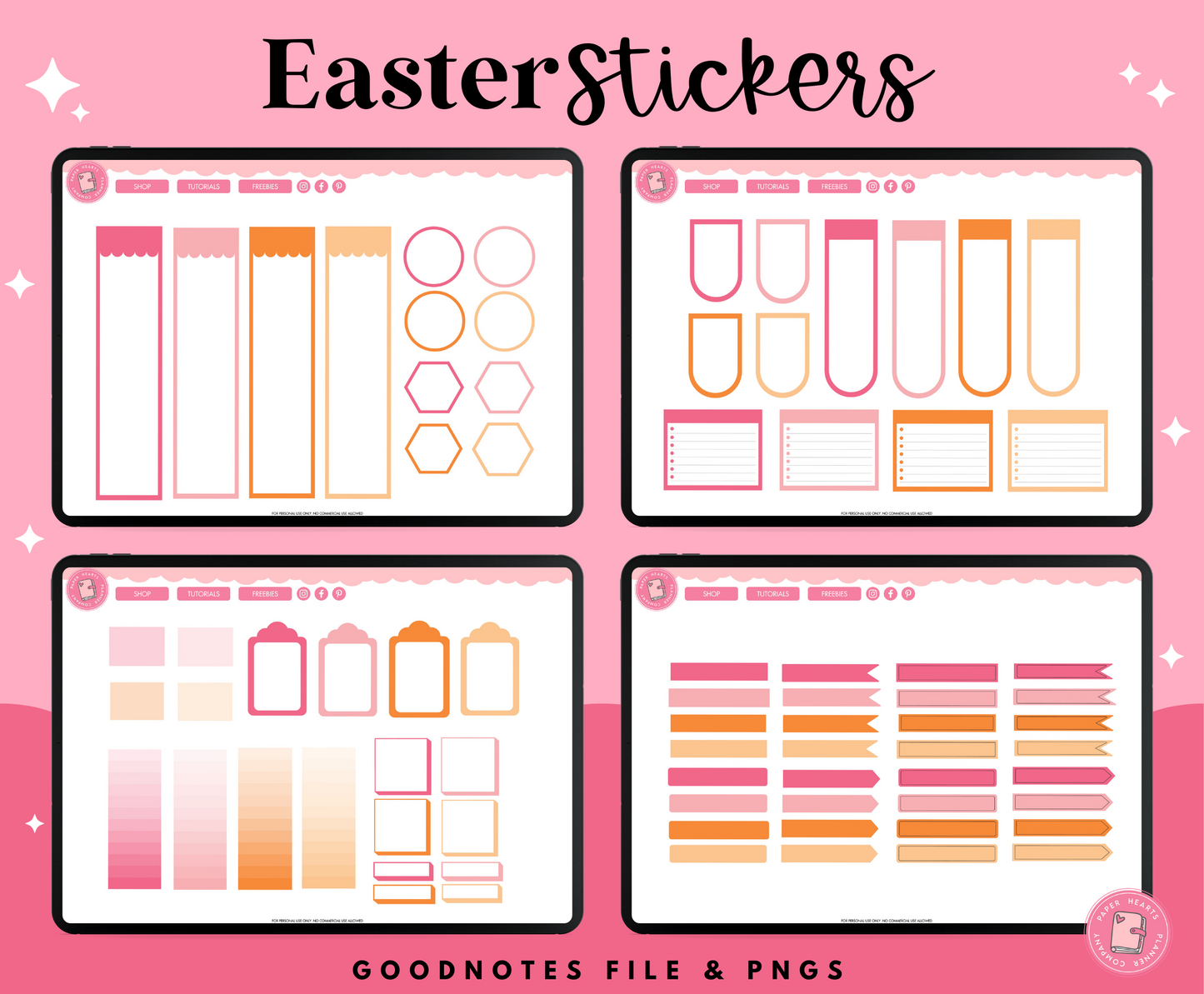 Easter Carrots Stickers