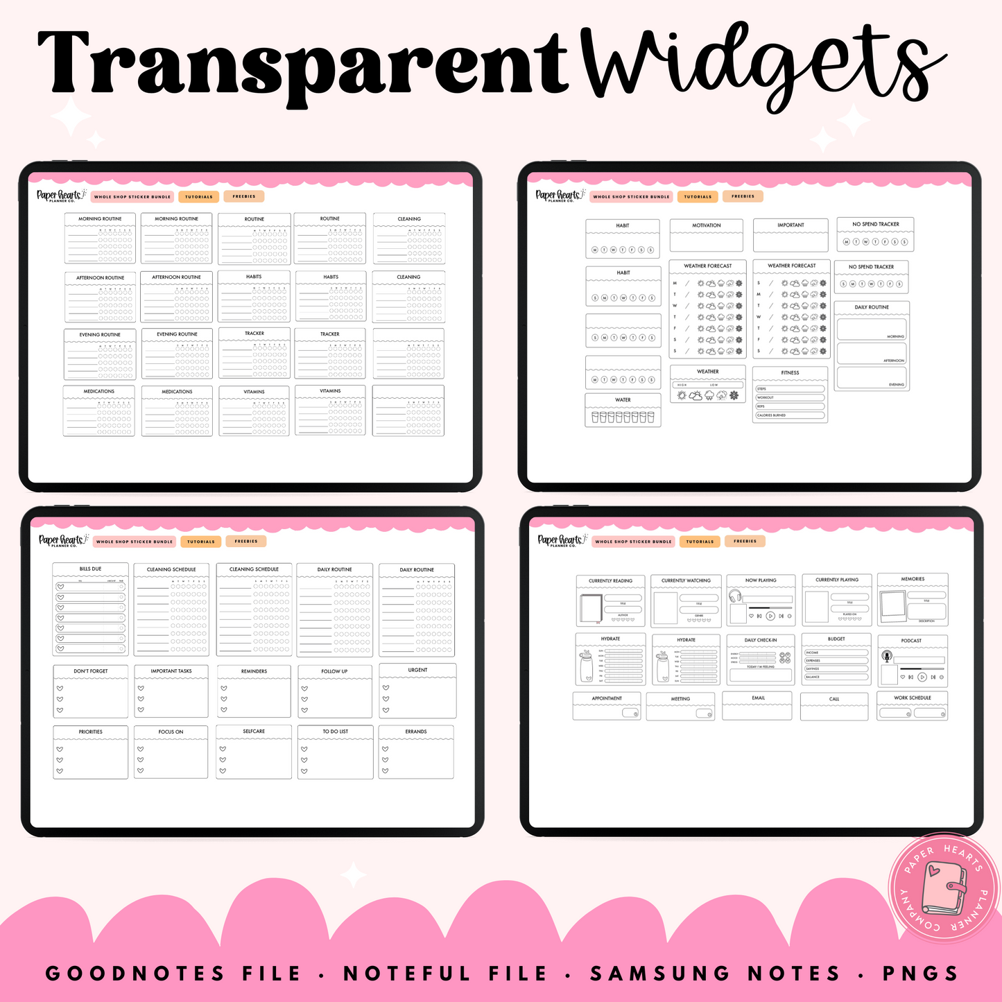 Everyday Transparent Widgets 2025 Version