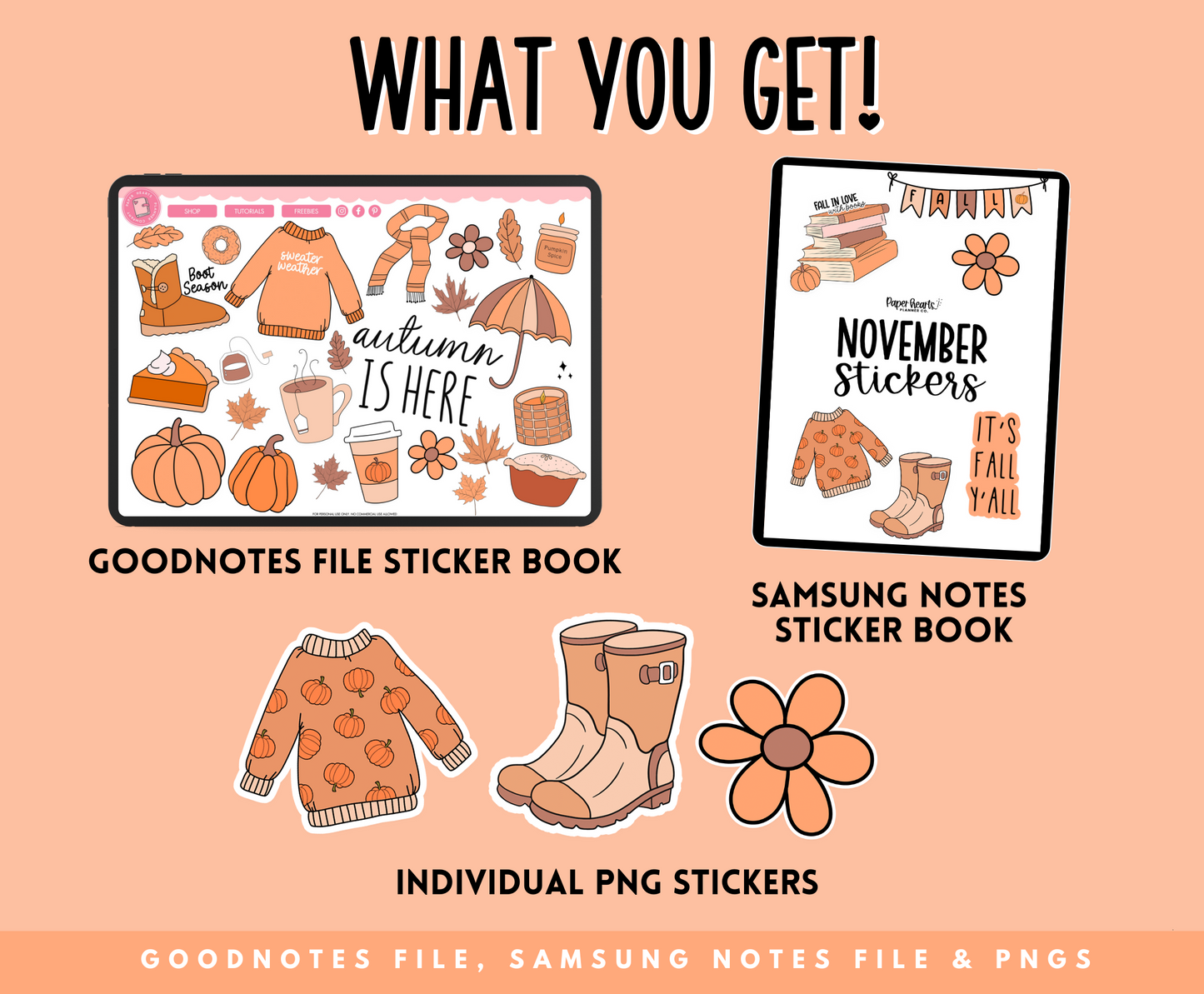 November Fall Stickers