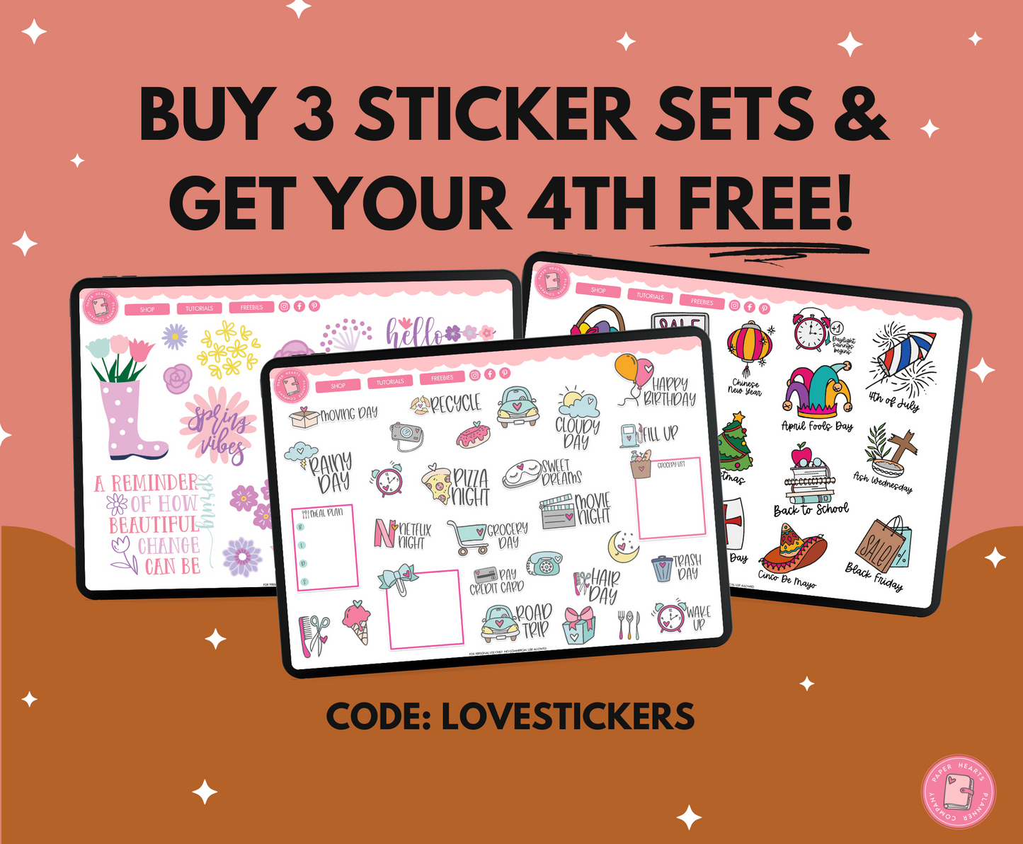 Fall Flowers Stickers