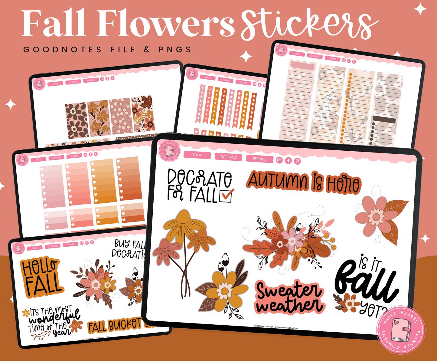 Fall Flowers Stickers